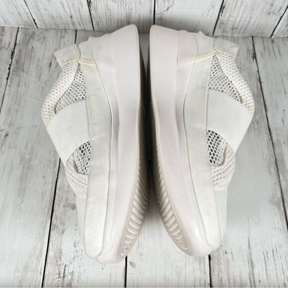 UGG Womens Libu Lite White Fashion Platform Leather Mesh Sneaker Size 9.5 - Picture 7 of 11